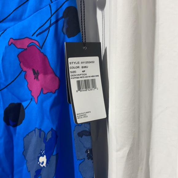 Adrianna Papell Blue Poppy V-neck Dress - Picture 3 of 4